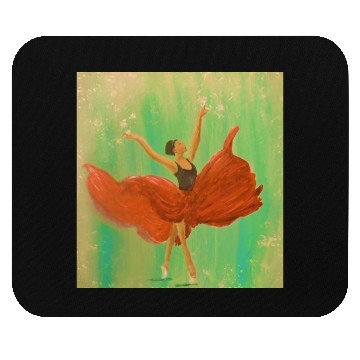 Discover Ballerina in Red Mouse Pads