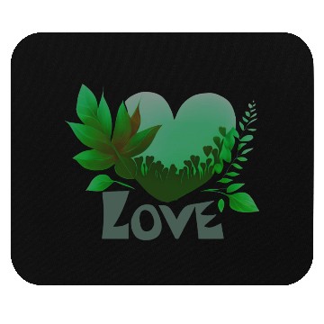 Discover Love Design Leaves Greens Mouse Pads