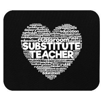 Discover Substitute Teacher Word Cloud Back To School Mouse Pads