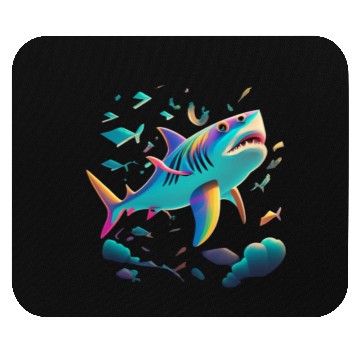 Discover Rainbow Shark in AI Platform - Unique and Stylish Mouse Pads
