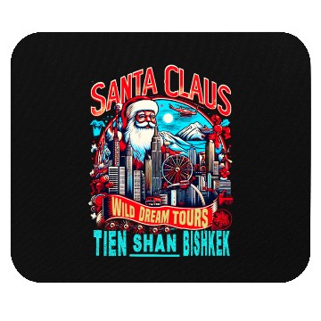 Discover Santa Claus on an Adventure Travel World Tour Mouse Pads