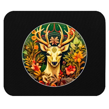 Discover Deer face Mouse Pads