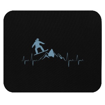 Discover Snowboarder Heartbeat Snowboarding Heart Beat Mouse Pads
