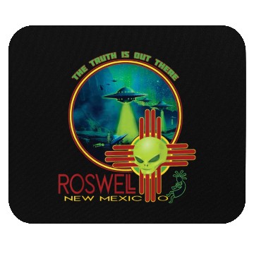 Discover Roswell Aviation New Mexico Alien UFO Mouse Pads