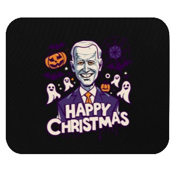 Discover Happy Christmas Joe Biden Funny Halloween Mouse Pads