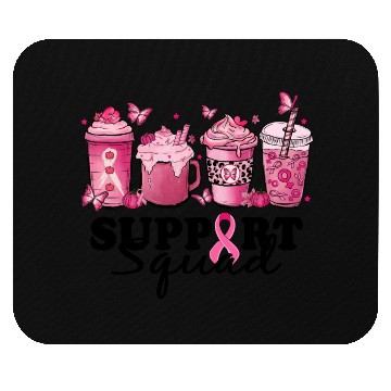 Discover breast cancer coffee support squad Mouse Pads