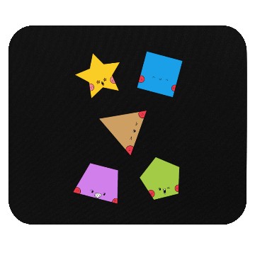 Discover Cute Geometric Shapes Sticker pack Mouse Pads