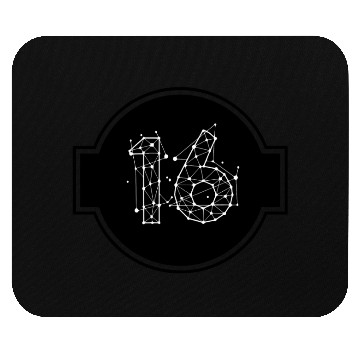 Discover Space Number 16 Mouse Pads