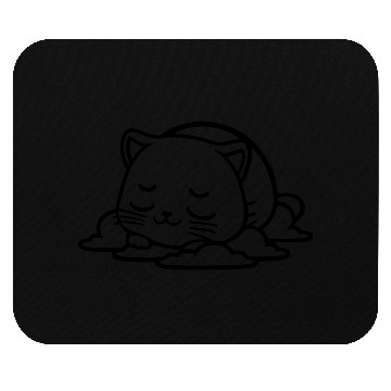 Discover kitty sleeping on cloud chibi Mouse Pads