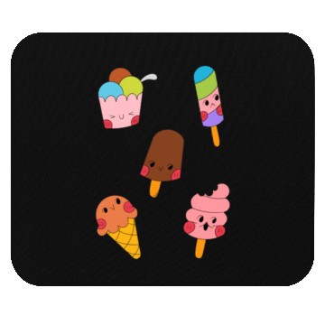 Discover Cute Sweet Ice Cream Sticker Pack Mouse Pads