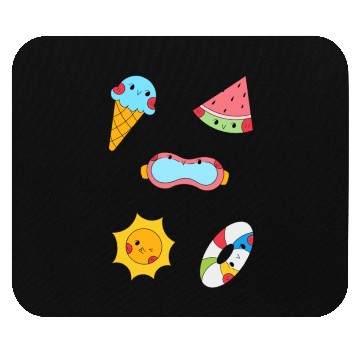 Discover Cute Summer Pool Party Sticker Pack Mouse Pads