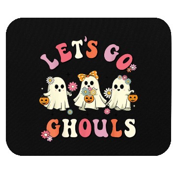 Discover Let's Go Ghouls Halloween Ghost Mouse Pads