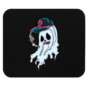 Discover Ghost with cap Mouse Pads