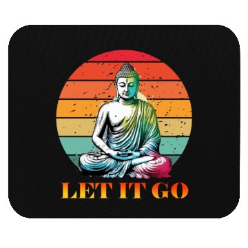 Discover Let It Go, Yoga Buddhism Retro Mouse Pads
