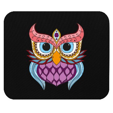 Discover Cute Mandela owl Mouse Pads
