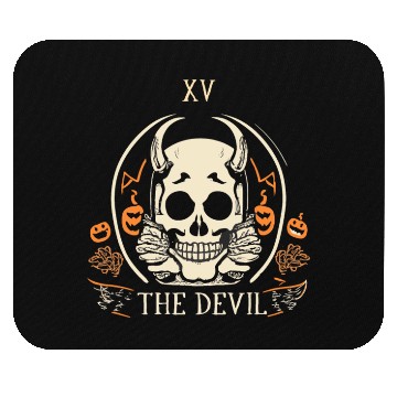 Discover The Devil Tarot Skeleton Halloween Style Mouse Pads