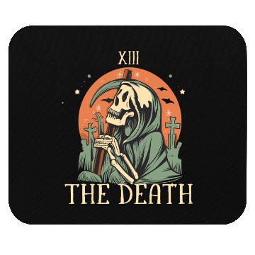 Discover The Death Magic Tarot Skeleton Halloween Mouse Pads