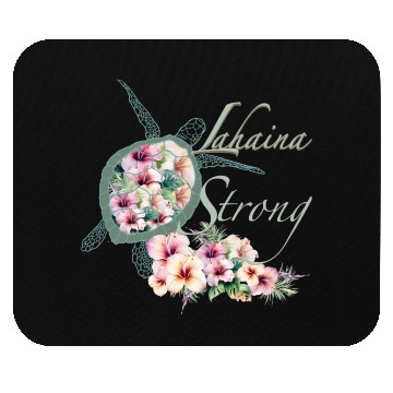 Discover Lahaina Strong: Hibiscus and Sea Turtle Mouse Pads