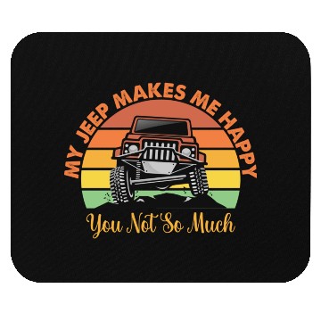 Discover my jeep makes me happy Mouse Pads