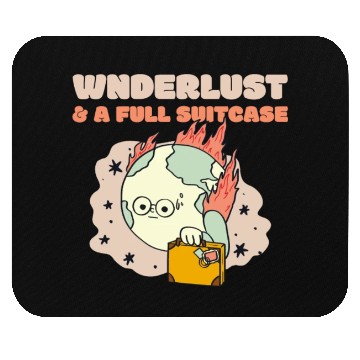 Discover Wanderlust a full suitcase Mouse Pads