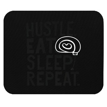 Discover Hustle. Eat. Sleep. Repeat. Typography Mouse Pads