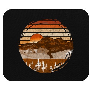 Discover Retro sunset nature Mouse Pads
