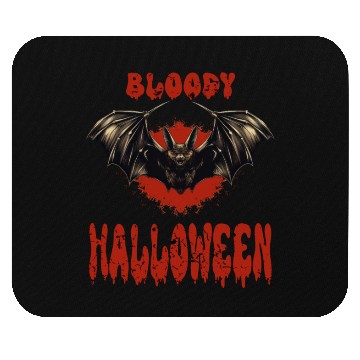 Discover Bloody Halloween Vampire Bat Spooky Mouse Pads