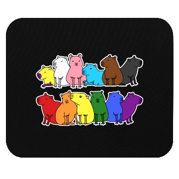 Discover Pride Progress Flag Capybara Design for Equality Mouse Pads