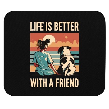Discover Life Is Better With A Friend Golden Retriever Cute Mouse Pads