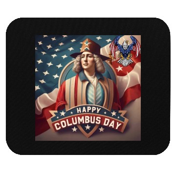 Discover happy columbus day Mouse Pads