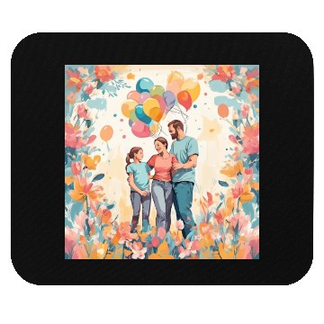 Discover Happy Family Day Mouse Pads