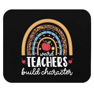 Discover Weird Teachers Build Character Leopard Rainbow Mouse Pads