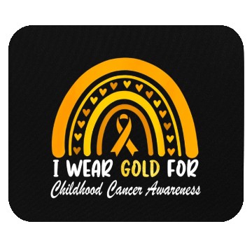 Discover I Wear Gold For Childhood Cancer Awareness Mouse Pads