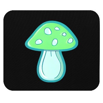 Discover Mushroom CV2 Light Green and Blue Mouse Pads
