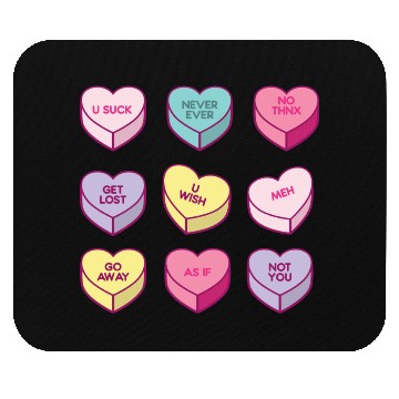 Discover Sassy Anti Valentines Day Conversation Candy Mouse Pads