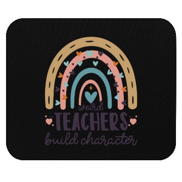 Discover Weird Teachers Build Character Leopard Rainbow Mouse Pads