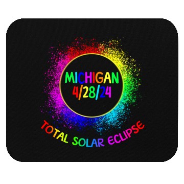 Discover Total Solar Eclipse Michigan 4/28/24 Kids Eclipse Mouse Pads