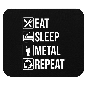 Discover Eat Sleep Metal Repeat Mouse Pads