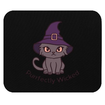 Discover Wicked Cat Witch Funny Halloween Witch Mouse Pads