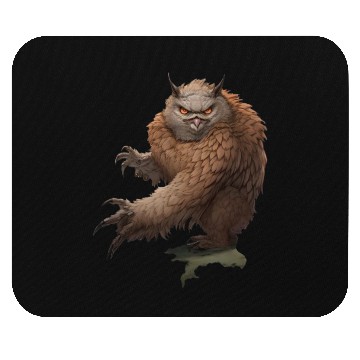 Discover Grizzly Owl - Fantasy Creature Mouse Pads