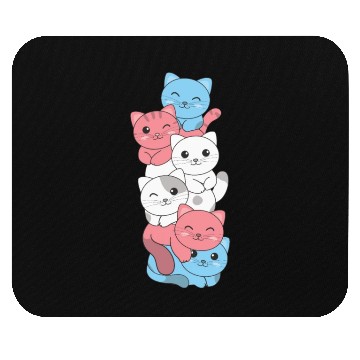Discover Transgender Flag Cat Pride Lgbtq Cute Cat Mouse Pads