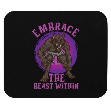 Discover Funny Horror Werewolf Lycanthropy Full Moon Shapes Mouse Pads