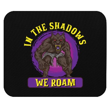 Discover Funny Horror Werewolf Lycanthropy Full Moon Shapes Mouse Pads