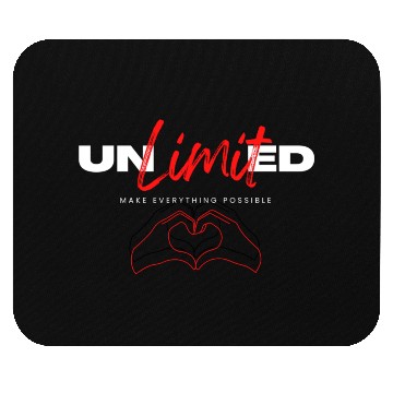 Discover White Red Simple Typography Mouse Pads