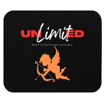 Discover White Red Simple Typography Mouse Pads 2