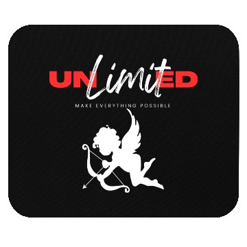 Discover White Red Simple Typography Mouse Pads 1