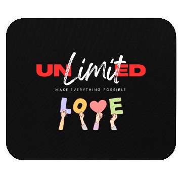Discover White Red Simple Typography Mouse Pads 4
