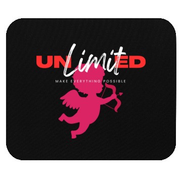 Discover White Red Simple Typography Mouse Pads 3