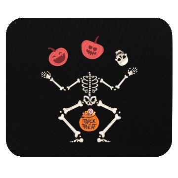 Discover Trick Or Treat Funny Skeleton Pumpkins Halloween Mouse Pads