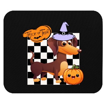 Discover Cute Halloween Dachshund Trick or Treating Mouse Pads